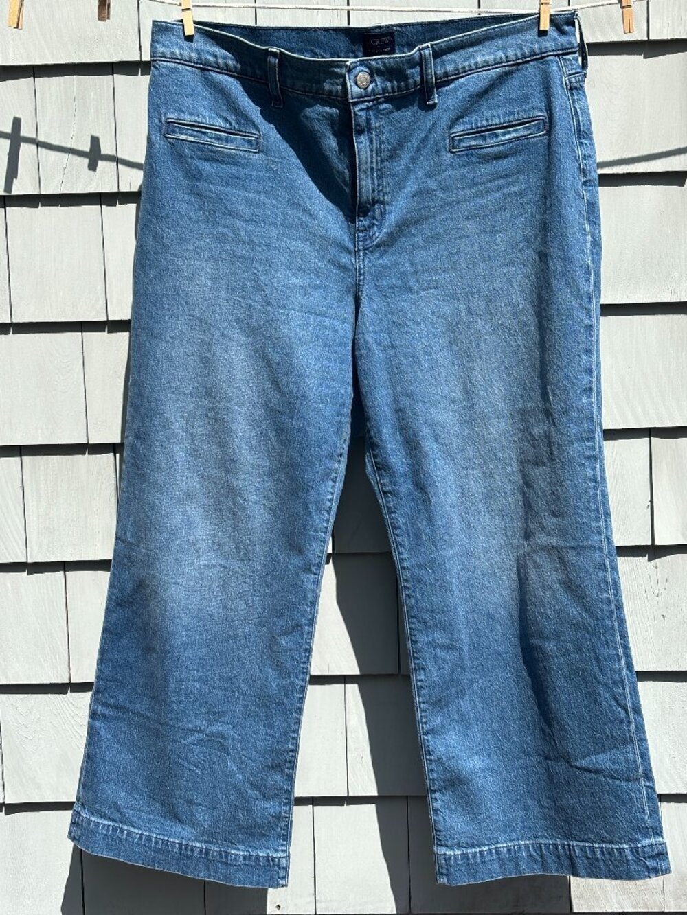 J.Crew Wide-Leg Crop Jeans -Medium Wash— Size 32 — New With Tags
